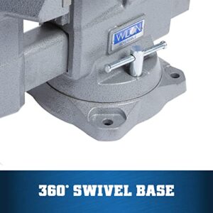 Wilton 8" Reversible Bench Vise, 9-1/4" & 14-1/2" Jaw Opening, 360° Swivel Base (4800R)