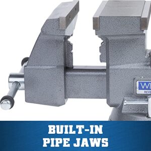 Wilton 8" Reversible Bench Vise, 9-1/4" & 14-1/2" Jaw Opening, 360° Swivel Base (4800R)