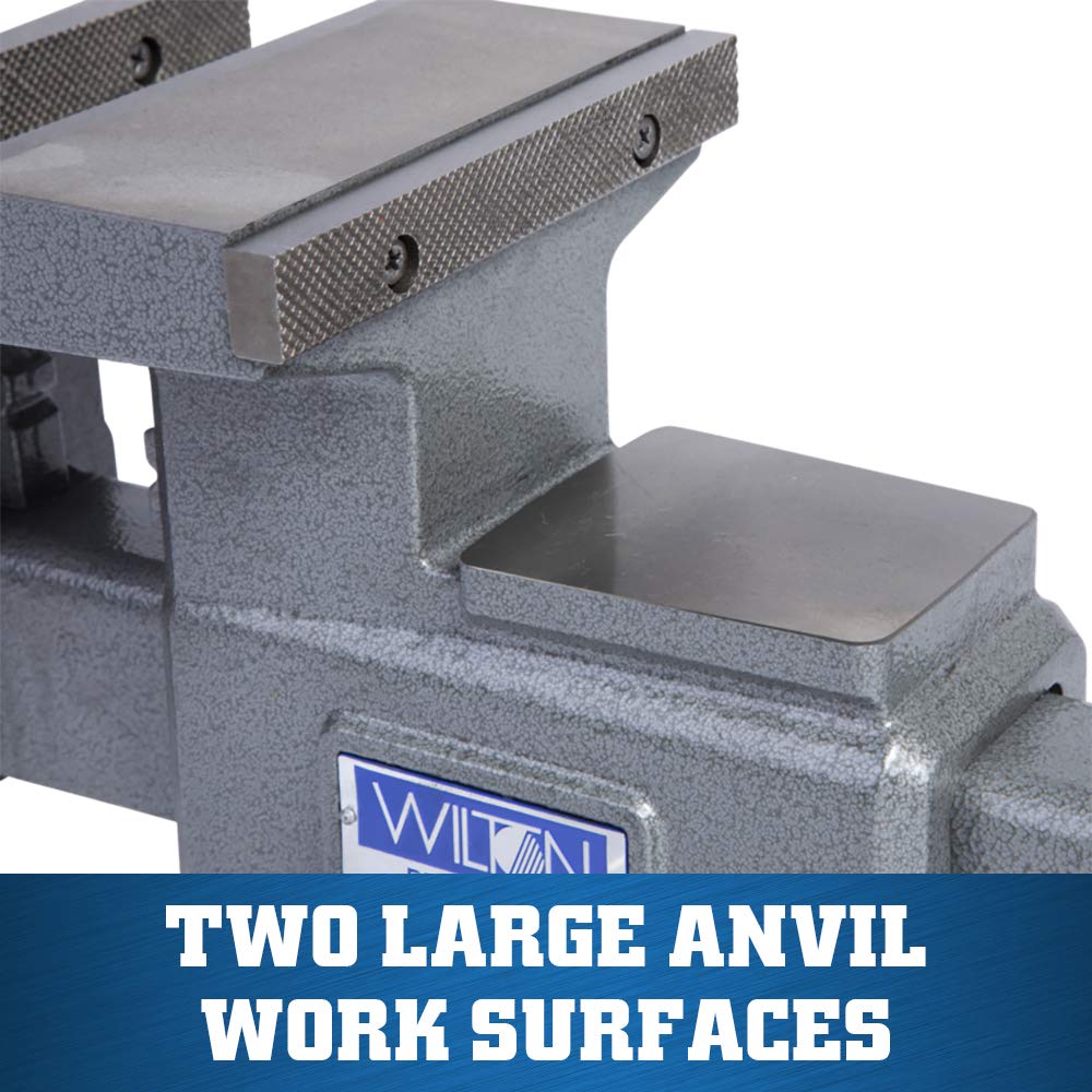 Wilton 6-1/2" Reversible Bench Vise, 7-1/4" & 12-3/4" Jaw Opening, 360° Swivel Base (4650R)