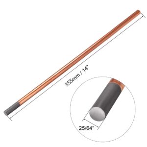 uxcell Copper Coated Gouging Carbon 25/64" x 14", 2pcs Carbon Gouging Rods Copperclad Electrodes