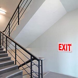 Enjoyist 2-Pack Exit Sign, 10"x 7" .04" Aluminum Reflective Sign Rust Free Aluminum-UV Protected and Weatherproof