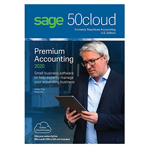 Sage Software 50cloud Premium Accounting 2020 U.S. 5-User One Year Subscription