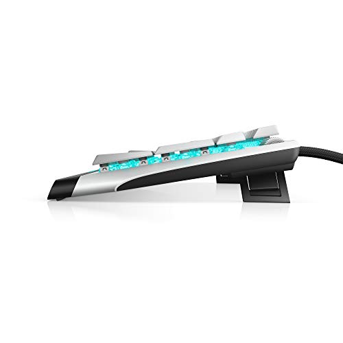 New Alienware Low-Profile RGB Gaming Keyboard AW510K Light, Alienfx Per Key RGB Lighting, Media Controls and USB Passthrough, Cherry MX Low Profile Red Switches, Lunar light