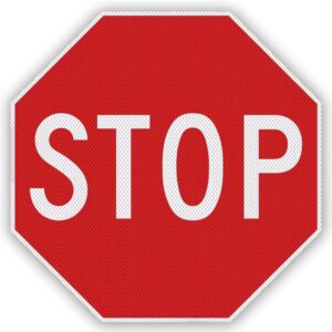 stop sign street road sign 30 x 30. a real sign. 3m diamond grade reflective sheeting with 14 year guarantee.