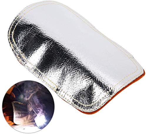 Welding Hand Pad, Leather Aluminized Back Heat Shield Split Cowhide