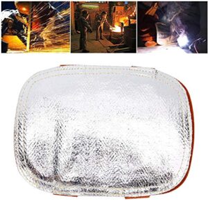 Welding Hand Pad, Leather Aluminized Back Heat Shield Split Cowhide