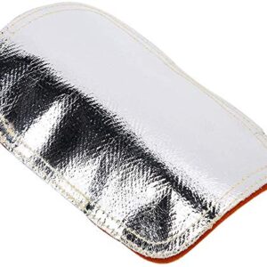 Welding Hand Pad, Leather Aluminized Back Heat Shield Split Cowhide