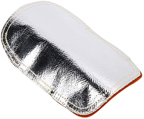 Welding Hand Pad, Leather Aluminized Back Heat Shield Split Cowhide