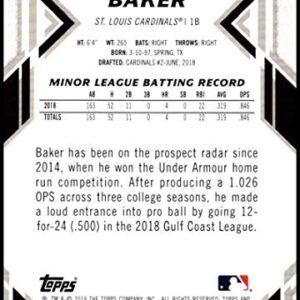 2019 Bowman Platinum Top Prospects Baseball #TOP-45 Luken Baker St. Louis Cardinals Official Retail Exclusive Trading Card From Topps in Raw (NM or Better) Condition