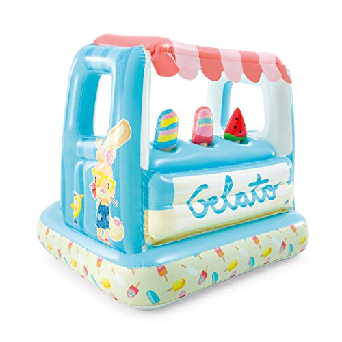 Intex Ice Cream Stand Inflatable Playhouse and Pool, for Ages 2-6, Multi, Model Number: 48672EP