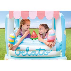 Intex Ice Cream Stand Inflatable Playhouse and Pool, for Ages 2-6, Multi, Model Number: 48672EP