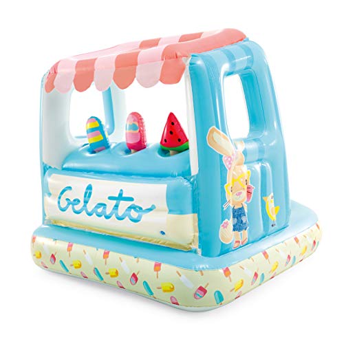 Intex Ice Cream Stand Inflatable Playhouse and Pool, for Ages 2-6, Multi, Model Number: 48672EP