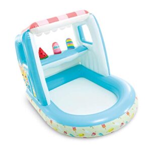 Intex Ice Cream Stand Inflatable Playhouse and Pool, for Ages 2-6, Multi, Model Number: 48672EP