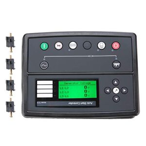 Generator Controller, DSE7210 Plastic Deep Sea Electronic Generator Control Panel Controller with LCD Display - 3 Phase Generator Sensing, Power Monitoring