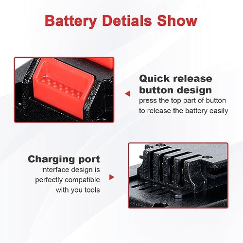 2Pack 7.0Ah PCC685L + PCC692L Charger Combo Replacement for Porter Cable 20V Battery Compatible with Porter Cable 20Volt Max Lithium Batteries PCC685L PCC680L PCC682L PCC685LP