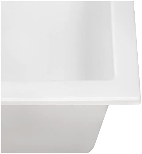 Ruvati 30 x 17 inch Granite Composite Undermount Single Bowl Kitchen Sink - Arctic White - RVG2030WH