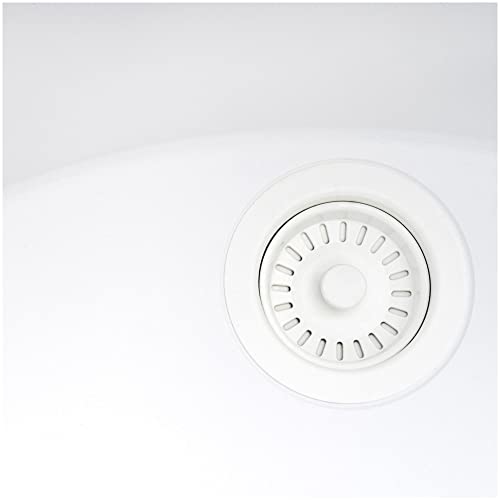 Ruvati 30 x 17 inch Granite Composite Undermount Single Bowl Kitchen Sink - Arctic White - RVG2030WH