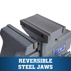 Wilton 5-1/2" Reversible Bench Vise, 6-3/4" & 10-3/4" Jaw Opening, 360° Swivel Base (4550R)