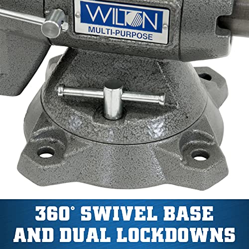 Wilton 5-1/2" Multi-Purpose Bench Vise, 360° Rotating Head & Base, 5" Max Opening (550P)