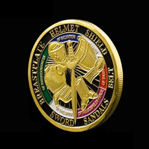 Put on The Whole Armor of God Challenge Coin - Antique Gold
