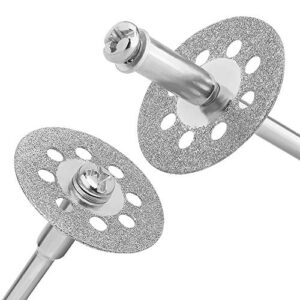 ALLmuis c i y 545 Diamond Cutting Wheel (22mm) 25pcs with 402 Mandrel (3mm) 5pcs and Screwdriver for Rotary Tool