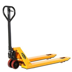 apollolift standard duty manual pallet jack hand truck 5500lbs capacity 48" lx21 w fork size