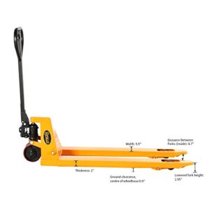APOLLOLIFT Standard Duty Manual Pallet Jack Hand Truck 5500lbs Capacity 48" Lx21 W Fork Size