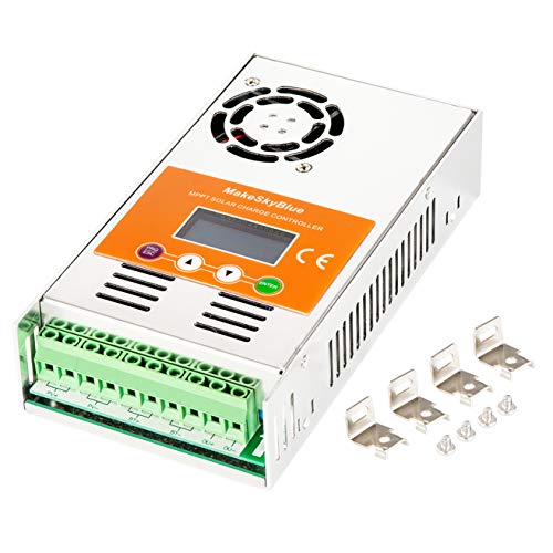 MakeSkyBlue MPPT Charge Controller 60 Amp Auto 12V/24V/36V/48V LCD Display Max 160V 2800W Solar Panel Input V118 Version