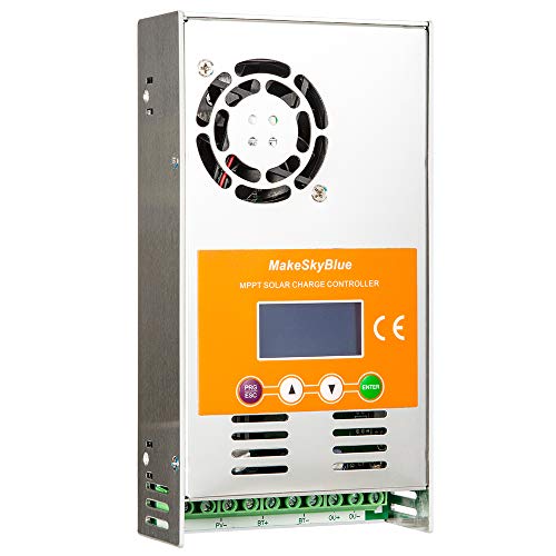 MakeSkyBlue MPPT Charge Controller 60 Amp Auto 12V/24V/36V/48V LCD Display Max 160V 2800W Solar Panel Input V118 Version