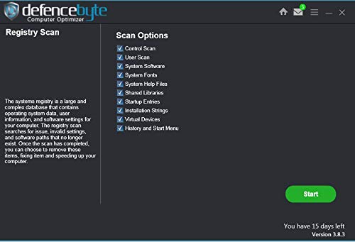 Defencebyte Computer Optimizer | Boost PC Speed | 5 Device | 1 Year Subscription | 2019 Ready | Activation code by Mail