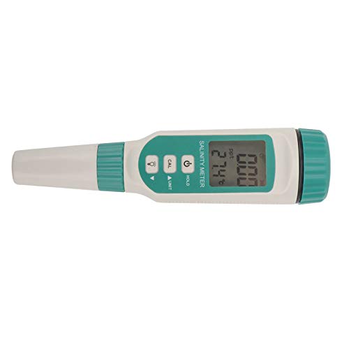 SMART SENSOR Digital Salinity Meter Waterproof Handheld Salinity Tester with Backlight LCD Display Automatic Calibration for Water Source Monitoring, Aquaculture