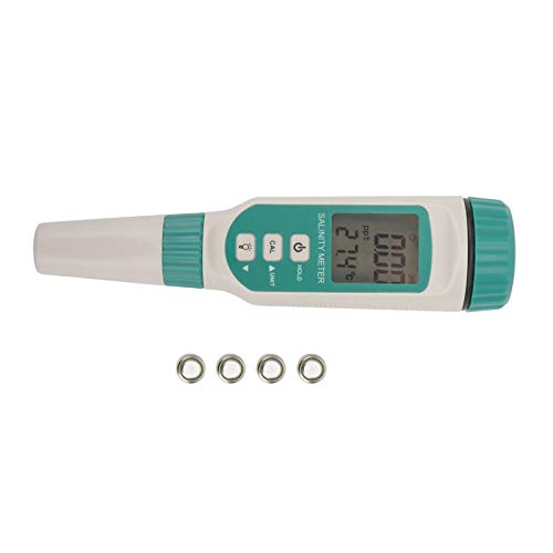 SMART SENSOR Digital Salinity Meter Waterproof Handheld Salinity Tester with Backlight LCD Display Automatic Calibration for Water Source Monitoring, Aquaculture