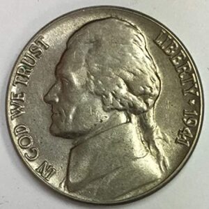 1941 P Jefferson Nickel Average Circulated F-VF