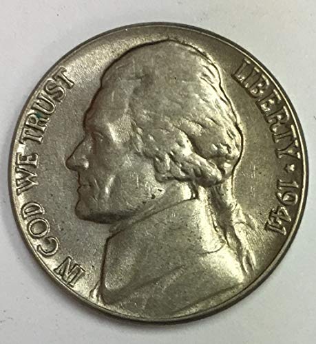 1941 P Jefferson Nickel Average Circulated F-VF