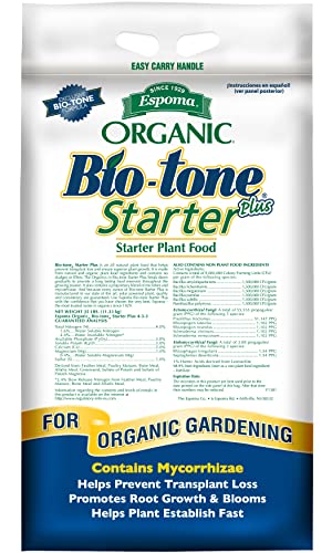 Espoma Organic Bio-Tone Starter Plus 4-3-3 Natural & Organic Starter Plant Food with Both Endo & Ecto Mycorrhizae; 25 lb. Bag; The Ultimate Starter Plant Food