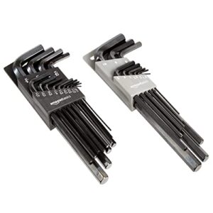 amazon basics 22-piece long arm hex key wrench set - sae/metric