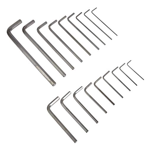 Amazon Basics Allen Wrench/Hex Key with SAE/Metric Sizes and 2 Storage Cases, Set of 36 Pieces