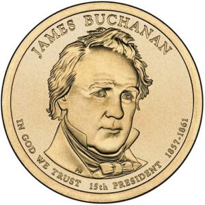 2010 P Position B Satin Finish James Buchanan Presidential Dollar Choice Uncirculated US Mint