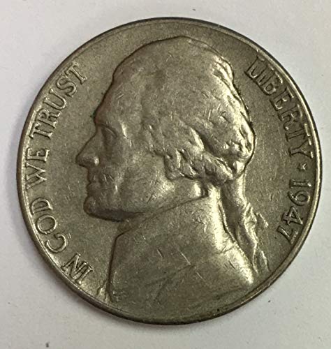 1947 S Jefferson Nickel Average Circulated F-VF