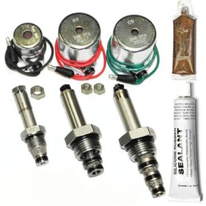 dme mfg, meyer snow plow coil & valve set for e47, e57, e60, pumps, silicone coil sealant, anti-seize grease, optional 18-8 stainless steel nuts included