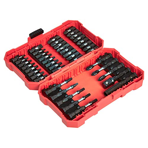 Amazon Basics 42-Piece Impact Screwdriver Bit Set Phillips, Slotted and Torx, One Size