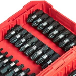 Amazon Basics 42-Piece Impact Screwdriver Bit Set Phillips, Slotted and Torx, One Size