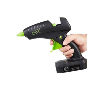 cordless glue gun 60w 12v rechargeable electric heating tool with lithium battery 2000mah for diy arts craft 0.43"(11mm) glue sticks, full size hot glue gun include charger