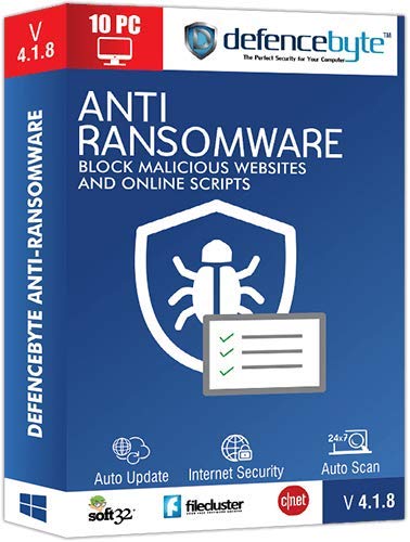 Defencebyte-Anti Ransomware Security Internet Security Software For PC Laptop 2019 2020 For 1 3 5 10 Devices |Privacy Cleaner Tool Windows