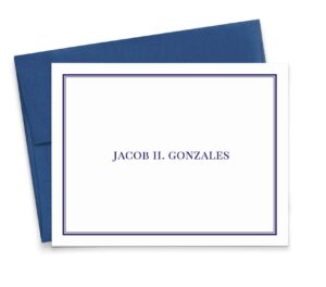 personalized stationary for men or women, professional personalized folded note cards, your choice of colors and quantity