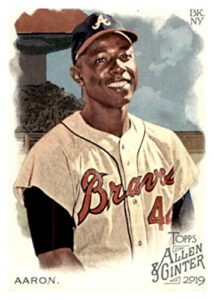 2019 topps allen & ginter #50 hank aaron atlanta braves baseball card