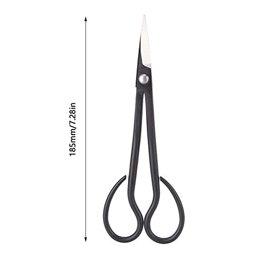 TOPINCN Bonsai Shear Clad Steel Wear-Resistant Bonsai Scissors Long Handle Scissors 185mm High Hardness Professional