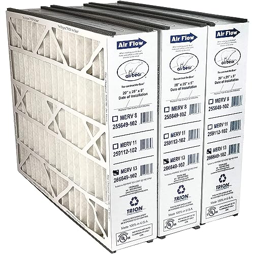 Trion 266649-102 Air Bear 20 x 25 x 5 Inch MERV 13 High Performance Air Purifier Filter Replacement Pack for Air Bear Air Cleaner Purification Systems