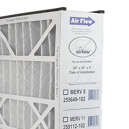 Trion 266649-102 Air Bear 20 x 25 x 5 Inch MERV 13 High Performance Air Purifier Filter Replacement Pack for Air Bear Air Cleaner Purification Systems