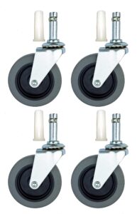 mop bucket casters set of 4 | 3" with sockets | replacement for rubbermaid 7380-l1 …